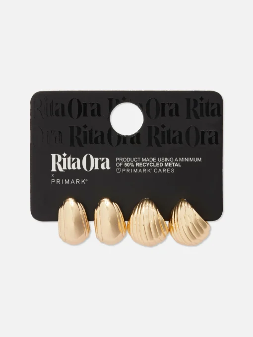2-Pack Rita Ora Shell Hoop Earrings