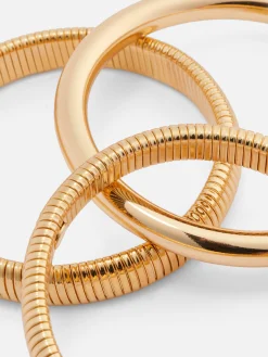 3-Pack Rita Ora Textured Bangles Set