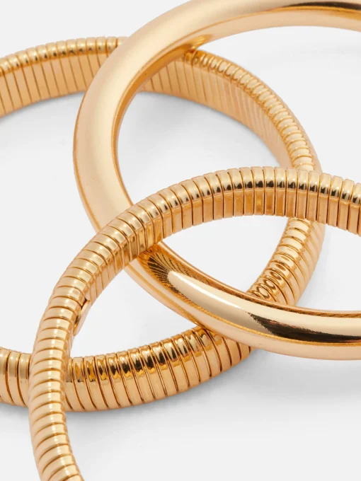 3-Pack Rita Ora Textured Bangles Set