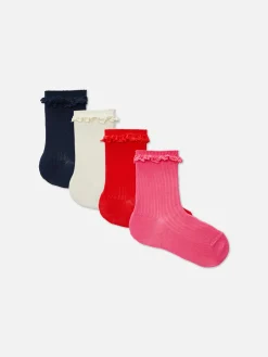 4-Pack Ruffle Ankle Socks