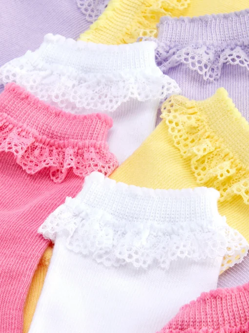 4-Pack Ruffle Trim Socks