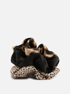 3-Pack Satin Animal Print Scrunchies