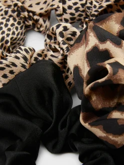 3-Pack Satin Animal Print Scrunchies