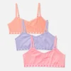 3-Pack Seamless Heart Cropped Tops