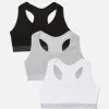 3-Pack Seamless Racerback Crop Tops