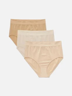 3-Pack Seamless Ribbed Full Briefs