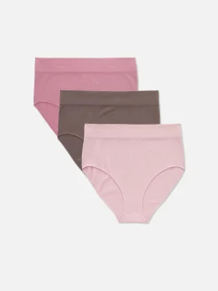 3-Pack Seamless Ribbed Full Briefs