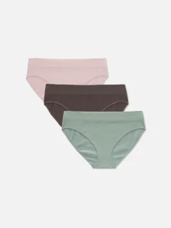3-Pack Seamless Ribbed Mini Briefs
