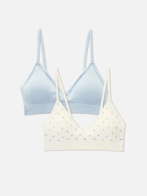2-Pack Seamless Triangle Bralettes