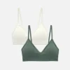 2-Pack Seamless Triangle Bralettes