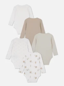 5-Pack Sheep Long Sleeve Bodysuits