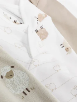 5-Pack Sheep Long Sleeve Bodysuits