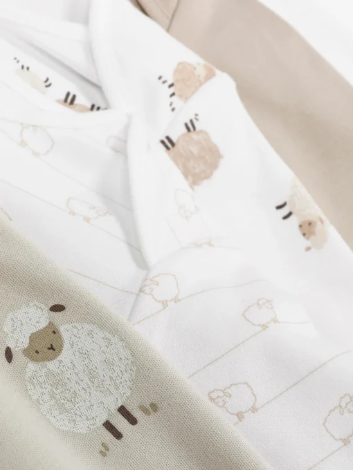 5-Pack Sheep Long Sleeve Bodysuits