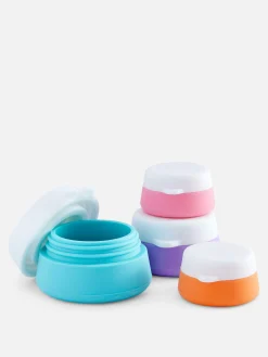 4-Pack Silicone Travel Jars