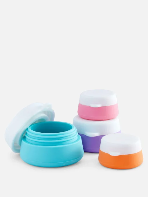 4-Pack Silicone Travel Jars