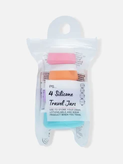 4-Pack Silicone Travel Jars