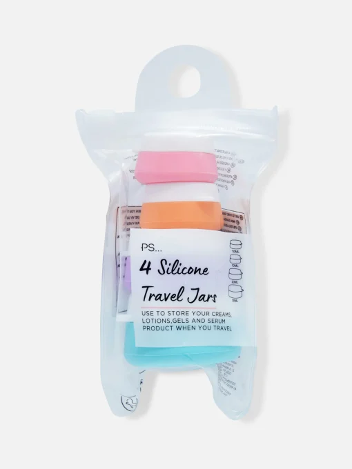 4-Pack Silicone Travel Jars