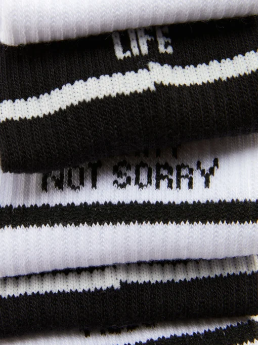 5-Pack Slogan Crew Socks