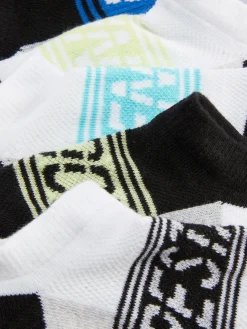 5-Pack Slogan Sneaker Socks