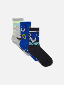 3-Pack Sonic The Hedgehog Socks