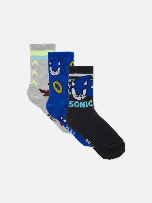 3-Pack Sonic The Hedgehog Socks