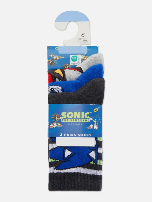 3-Pack Sonic The Hedgehog Socks