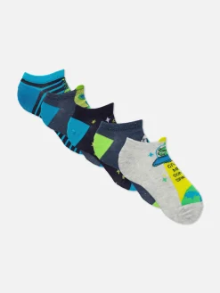 5-Pack Space Graphic Ankle Socks