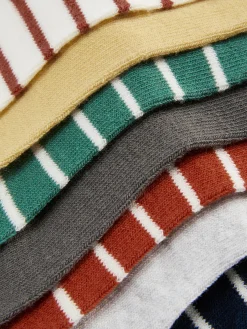 7-Pack Striped Ankle Socks
