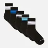 5-Pack Striped Sport Socks
