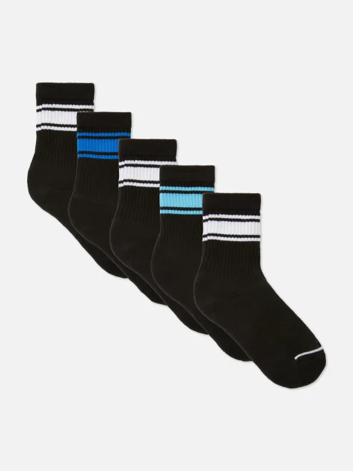 5-Pack Striped Sport Socks
