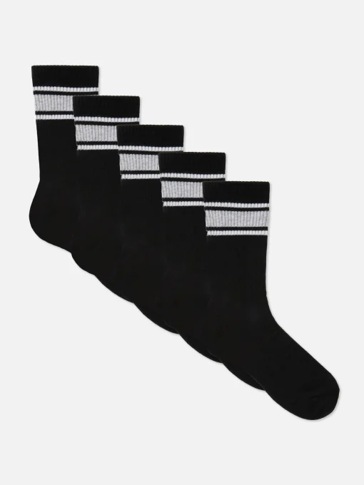 5-Pack Striped Sports Socks