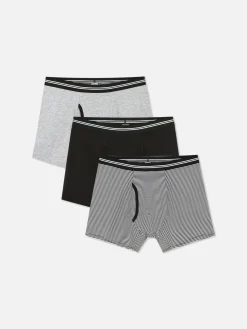 3-Pack Striped Waistband Boxer Briefs