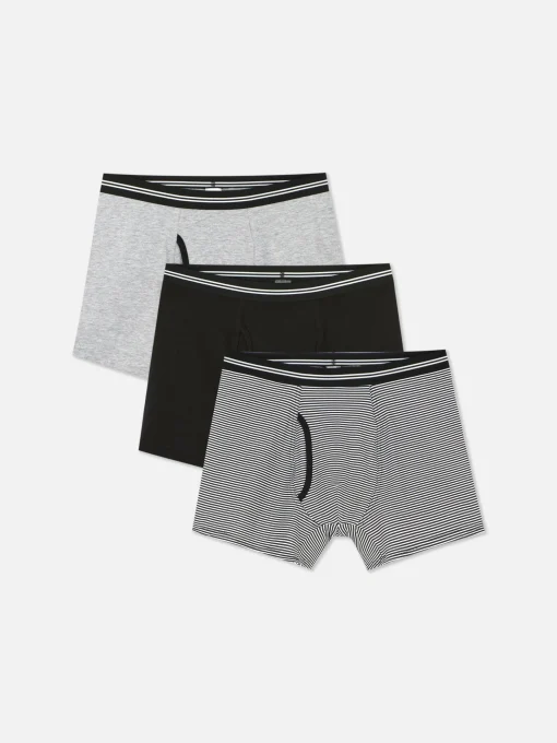 3-Pack Striped Waistband Boxer Briefs