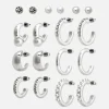 9-Pack Stud And Hoop Earrings
