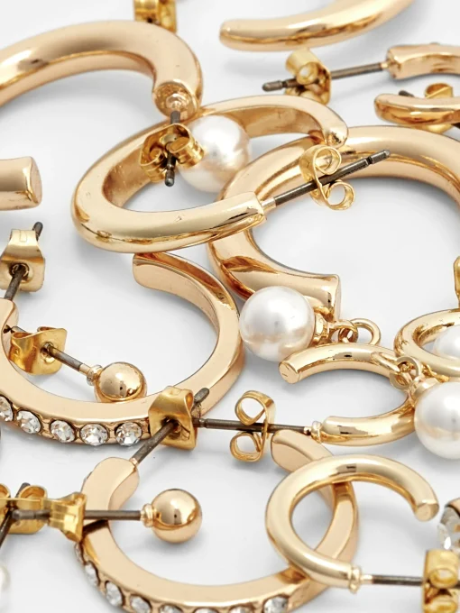 9-Pack Stud And Hoop Earrings