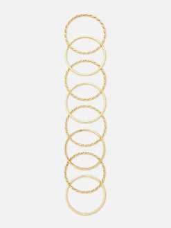 8-Pack Textured Bangles