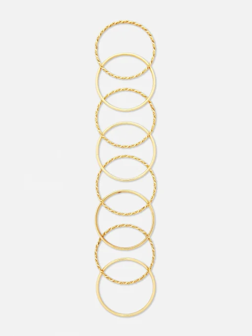 8-Pack Textured Bangles
