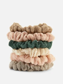 6-Pack Textured Micro Scrunchies