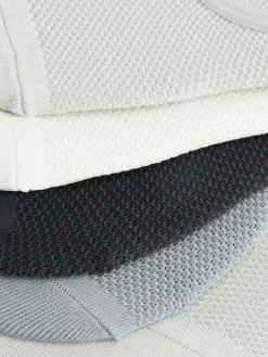5-Pack Textured Tonal Footie Socks