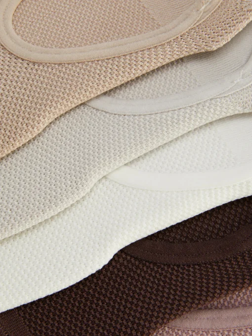 5-Pack Textured Tonal Footie Socks