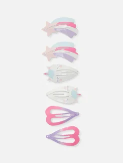 6-Pack Unicorn Snap Hair Clips