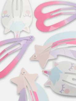 6-Pack Unicorn Snap Hair Clips