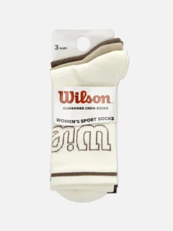 3-Pack Wilson Cushioned Crew Socks