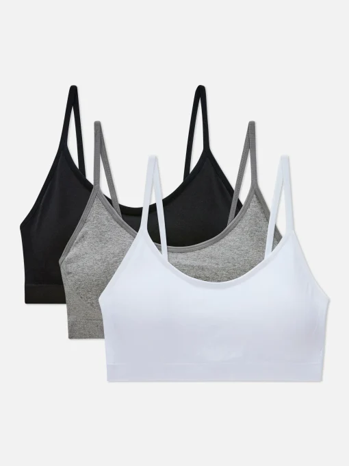 3-Pack Wireless Cropped Cami Bralette