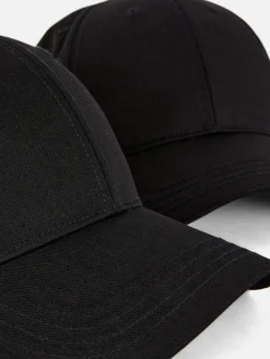2-Pack Woven Baseball Caps