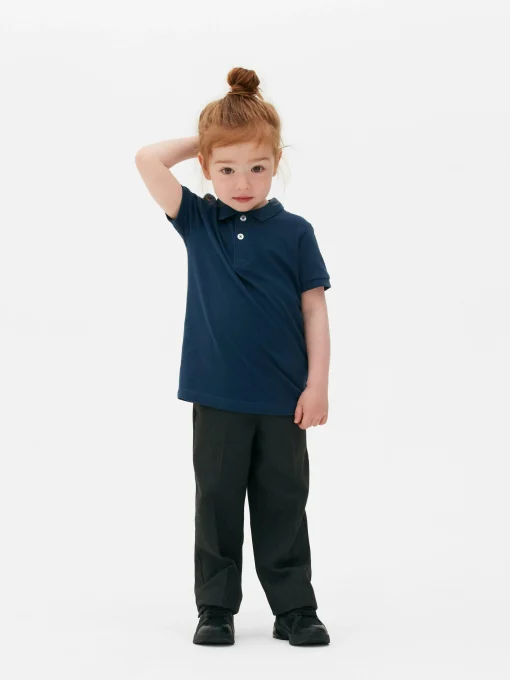 2-Pack Younger Boy School Uniform Polo Shirts