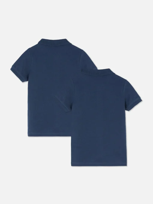 2-Pack Younger Boy School Uniform Polo Shirts