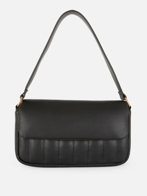 Padded Faux Leather Shoulder Bag