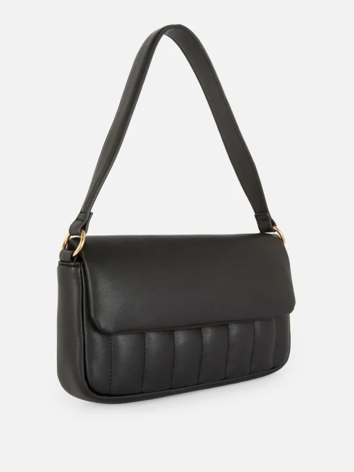 Padded Faux Leather Shoulder Bag