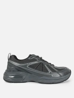 Paneled Low-Top Sports Sneakers